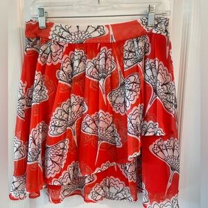 Floral Red Women's Skirt